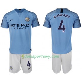 Koszulka Manchester City KOMPANY 4 Dziecięcy Domowe Koszulki Piłkarskie 2018-2019 Krótki Rękaw